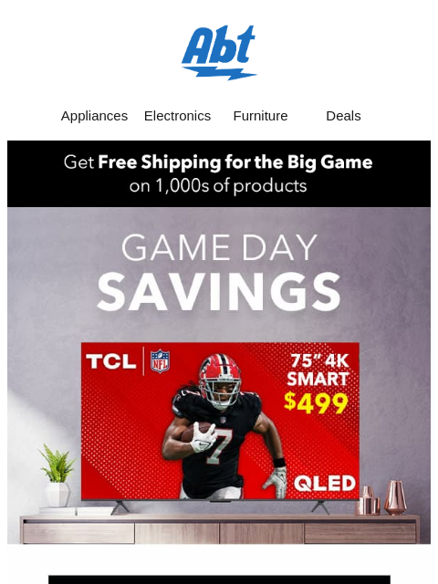 abt newsletter: The Games Are On…Upgrade Your TV