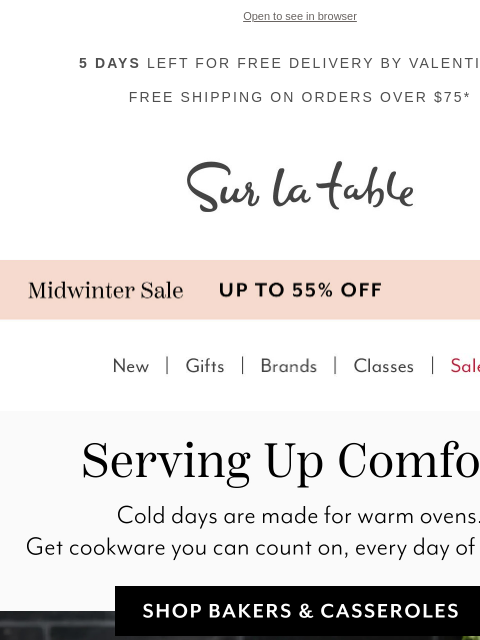 surlatable newsletter: Bakers & casseroles for your every day.