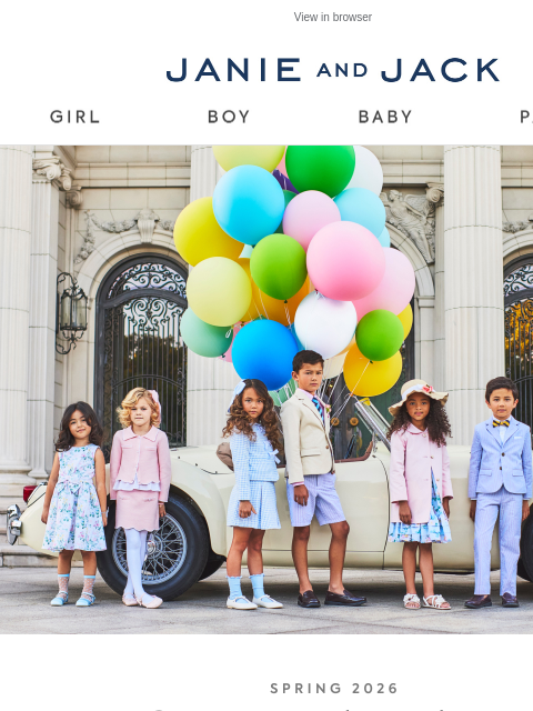 janieandjack newsletter: New from our Spring 2026 collection…