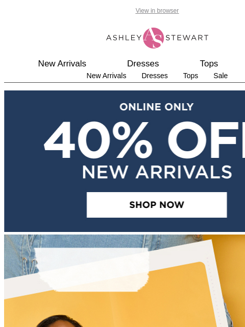 ashleystewart newsletter: Rhinestones 💎 Stripes and more… New denim just dr...