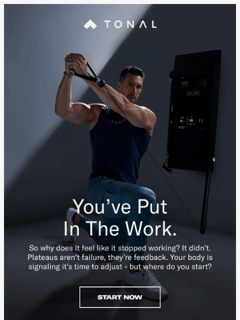 tonal newsletter: Your plateau called.