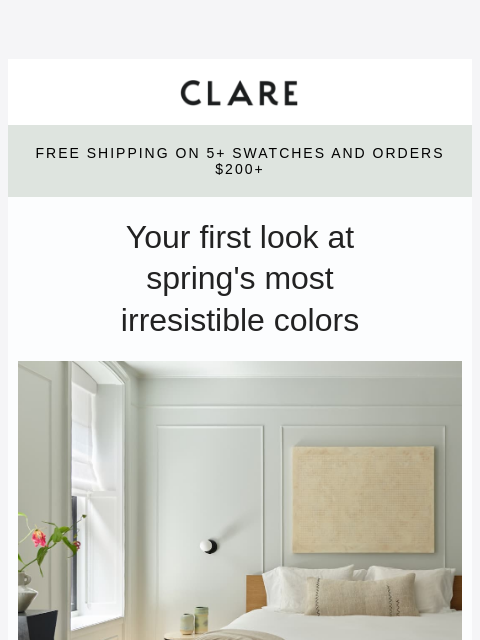 clare newsletter: Spring is almost here—give your walls a head start...
