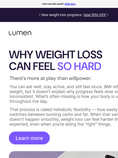 lumen newsletter: The real key to dieting: changing behaviors, not w...