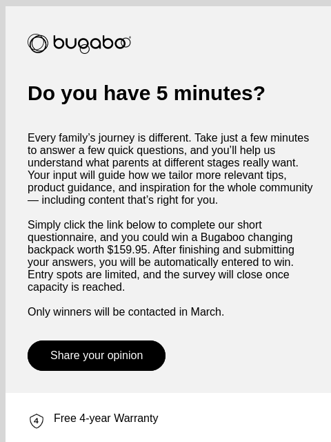 bugaboo newsletter: Win a Bugaboo changing backpack