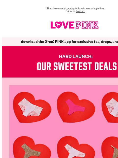 vspink newsletter: 7/$35 Panties in NEW No-Show 🛍️
