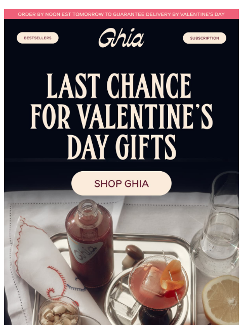 drinkghia newsletter: i love you’s mean a whole lot more