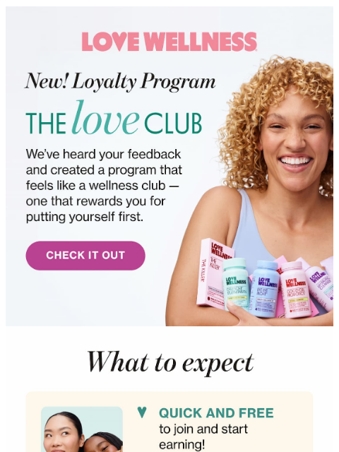 lovewellness newsletter: The Love Club is LIVE! 💗