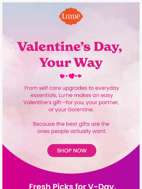 lumedeodorant newsletter: 💗 Easy Valentine’s Day gifts—up to 30% off