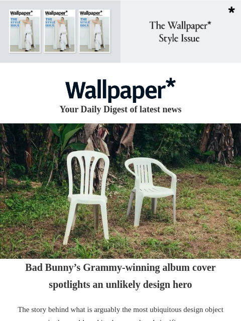 futureplc newsletter: Bad Bunny elevates the monobloc chair