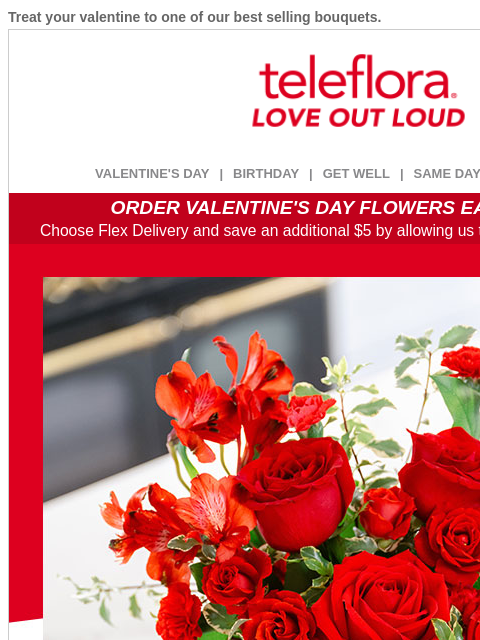 teleflora newsletter: Don’t Let Your [$15.19] Credit Expire