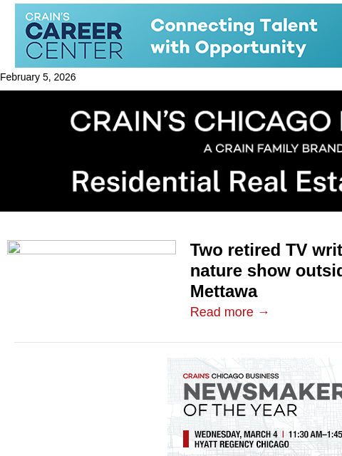 crainalerts newsletter: Mettawa home surrounded by nature comes on the mar...