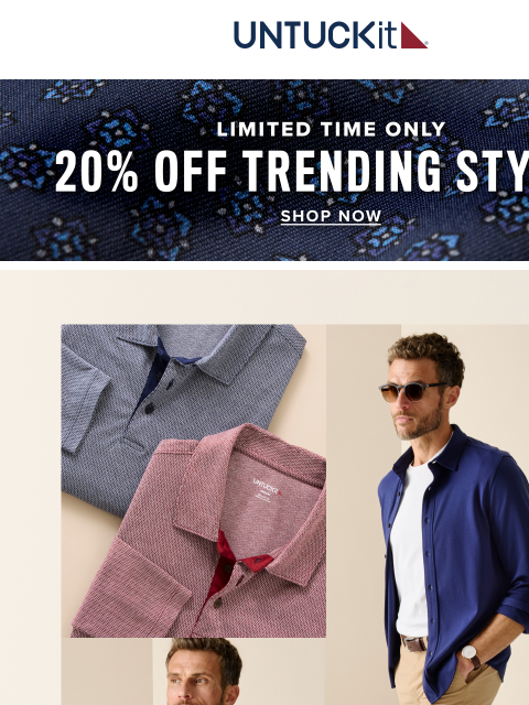 untuckit newsletter: On Sale & Trending Now ❄️ Cozy Winter Styles