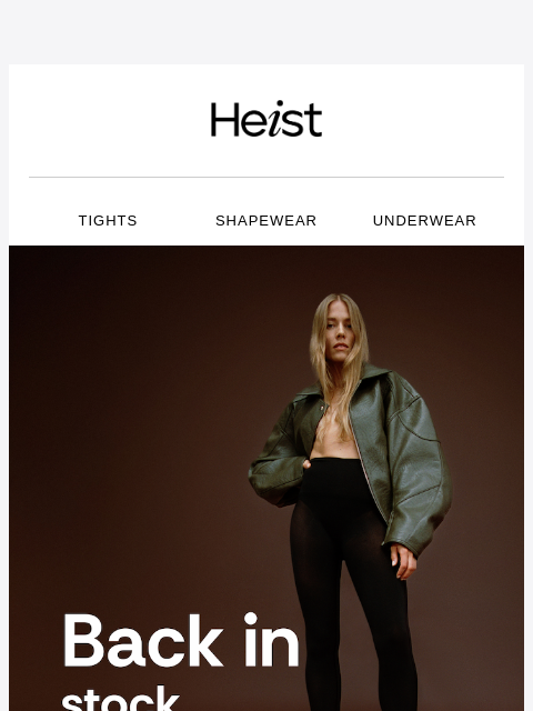 heist-studios newsletter: BACK IN STOCK: The Eighty Contour