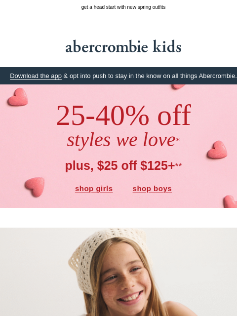 abercrombie newsletter: warmer days are coming soon ☀️