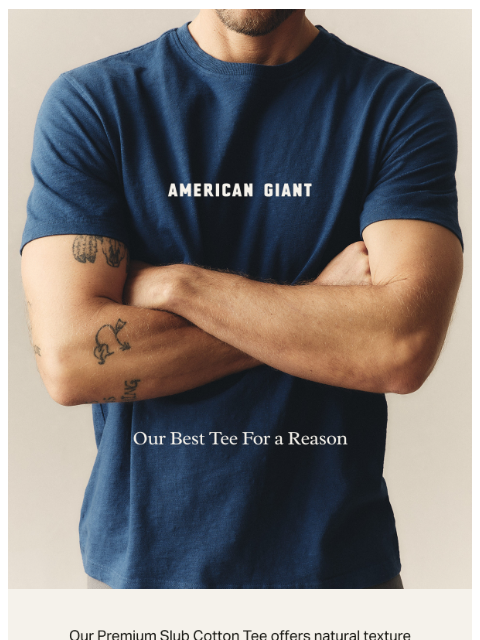 american-giant newsletter: The Premium Slub Crew