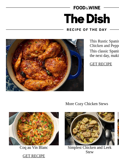 foodandwine newsletter: Rustic Spanish Stew