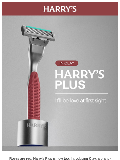 harrys newsletter: NEW: Harry’s Plus in Clay, a red-hot hue