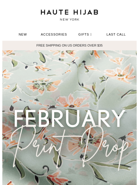 hautehijab newsletter: 10 NEW prints for February! 💗