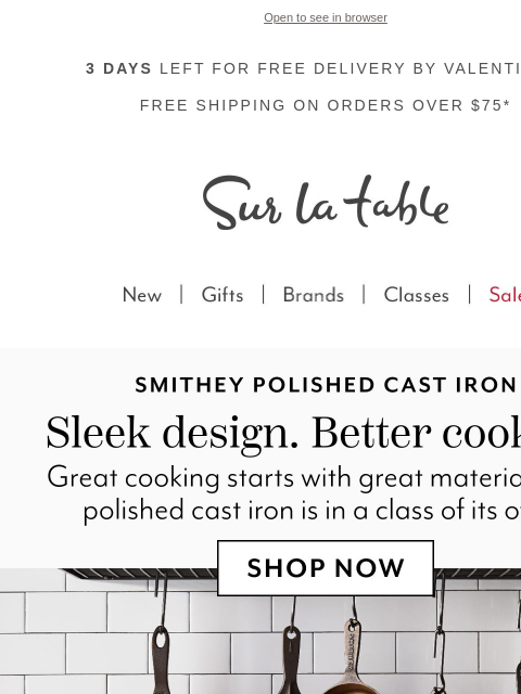 surlatable newsletter: Take a closer look at polished cast iron.
