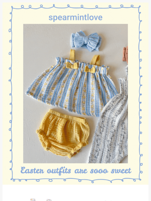 spearmintlove newsletter: The Sweetest Little Easter Outfits 🌼