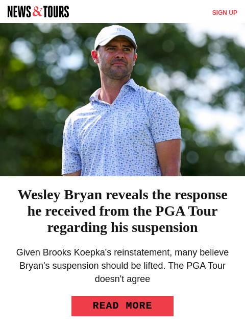 golfdigest newsletter: Scottie Scheffler looks shockingly ... normal?!?