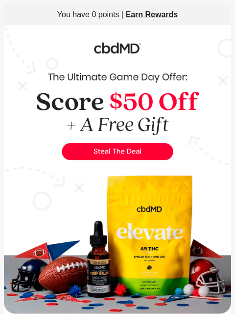 cbdmd newsletter: Your Game Day Savings Have Arrived