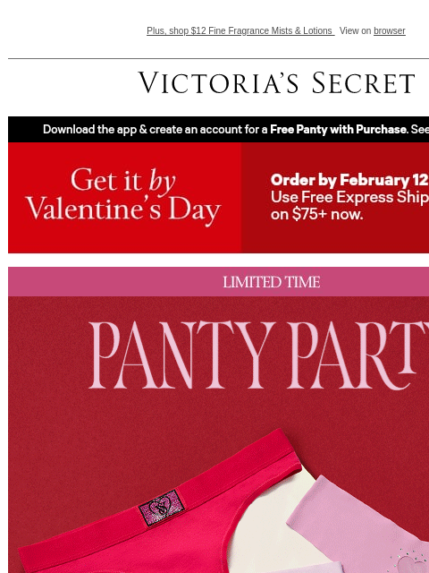 victoriassecret newsletter: 7/$35 Panties—Fall for NEW Pairs
