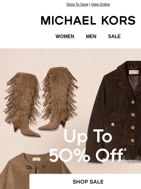 michaelkorsmail newsletter: Up To 50% Off, Just Because