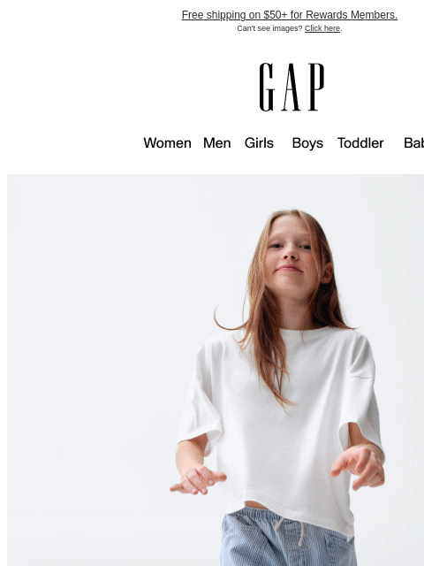 gap newsletter: 20–40% off all the jeans kids love