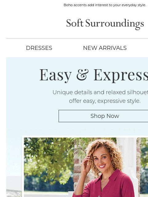 softsurroundings newsletter: A Touch of Boho