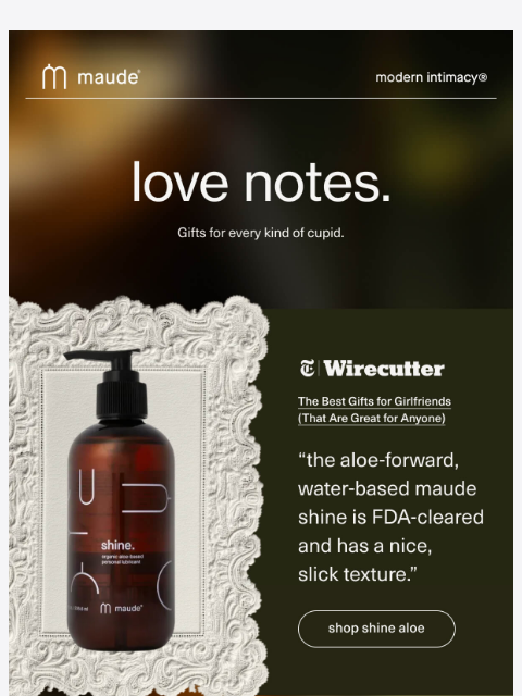 getmaude newsletter: straight from the heart.