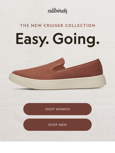 allbirds newsletter: Just Dropped: Three New Cruisers