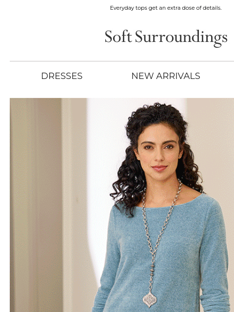 softsurroundings newsletter: Casual Tops with So Much More