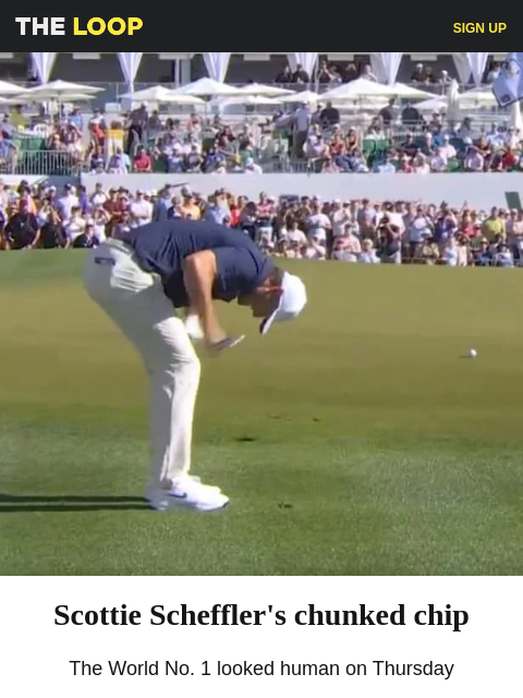 golfdigest newsletter: Scheffler's chunked chip, Travis Kelce's dart and ...