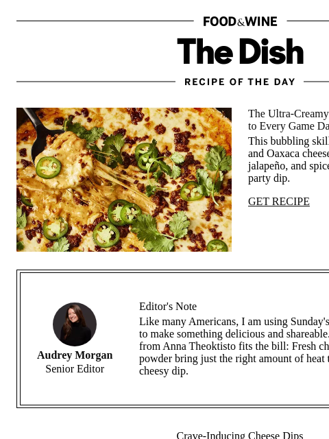 foodandwine newsletter: Chile con Queso