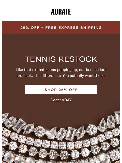 auratenewyork newsletter: FINAL V-DAY RESTOCK