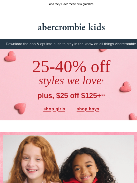 abercrombie newsletter: you'll love 25-40% OFF