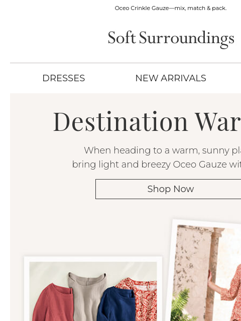 softsurroundings newsletter: Your Perfect Vacation Set