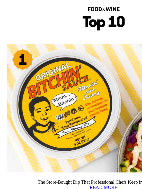 foodandwine newsletter: The Store-Bought Dip That Chefs Keep in Their Frid...