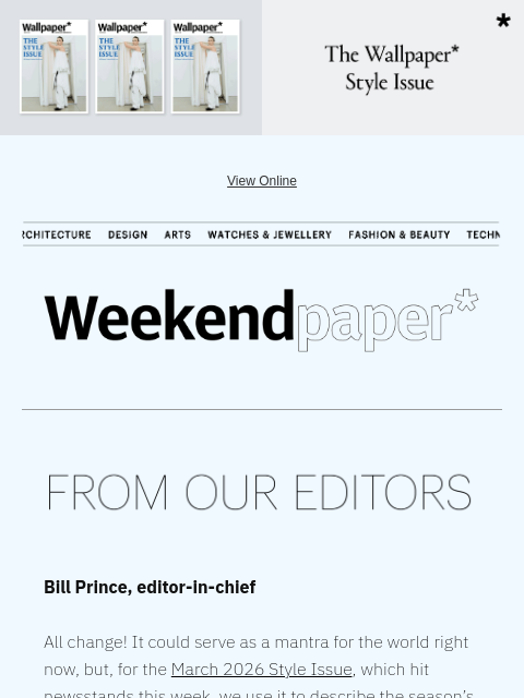 futureplc newsletter: Weekendpaper* | Fashion’s great reset