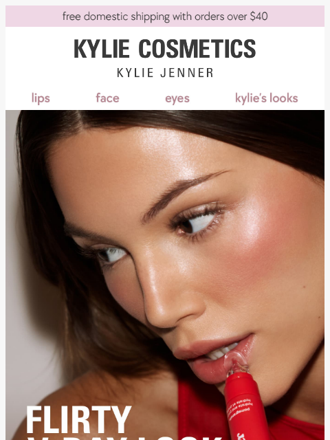 kyliecosmetics newsletter: v-day date night look 🌹