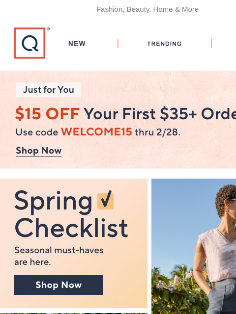 qvcemail newsletter: Note to Self: Shop Spring Early