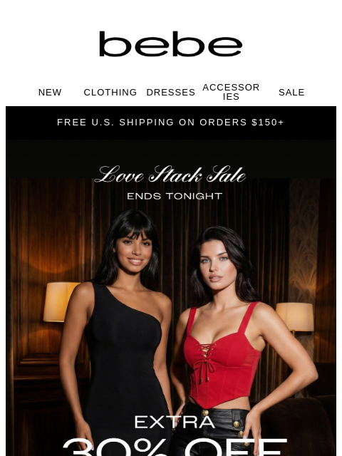 bebe newsletter: Ending Tonight ⏳ Extra 30% Off Sale
