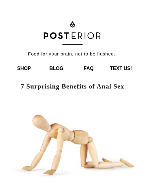 hellotushy newsletter: 7 Surprising Benefits of Anal Sex