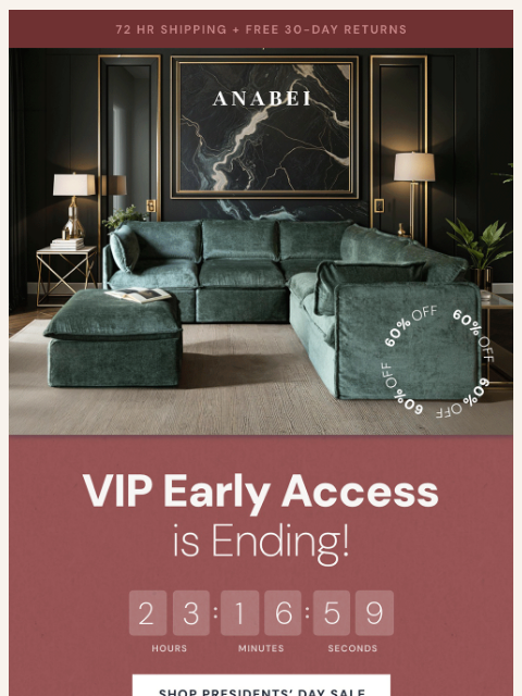 anabei newsletter: VIPs... tik tok! ⏰