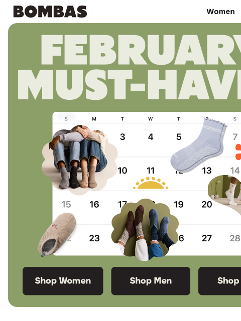 bombas newsletter: Your February Sock Guide