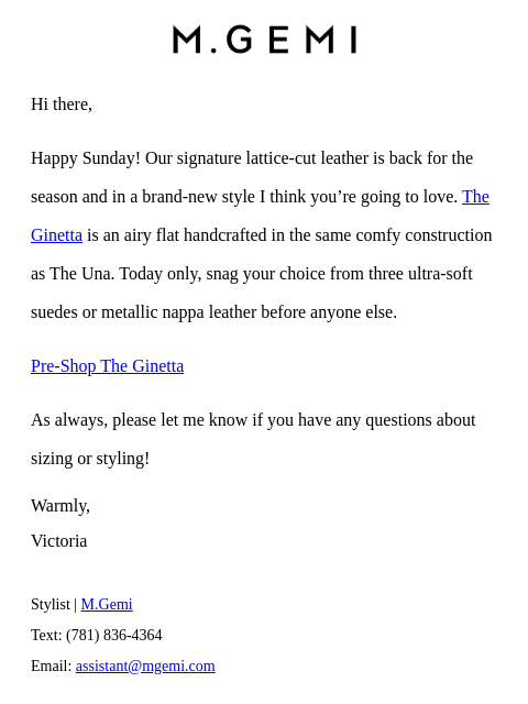 mgemi newsletter: Pre-Shop The Ginetta