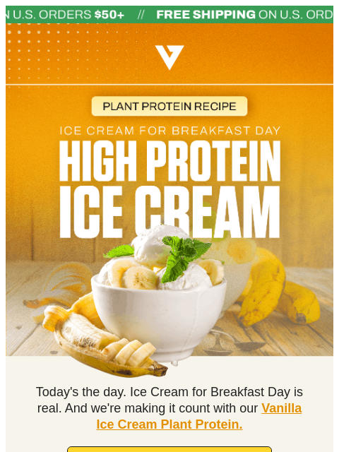 vedgenutrition newsletter: 🍦 Ice Cream for Breakfast? Yes.