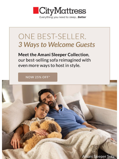 citymattress newsletter: New! The Amani Sleeper Collection