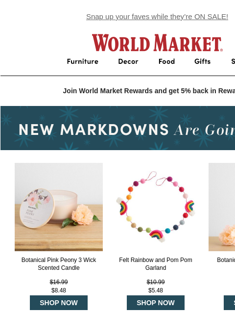 emailworldmarket newsletter: 🎉 SALE on items you love!